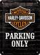 Металлическая табличка Harley Davidson Parking Only, 150х200 мм